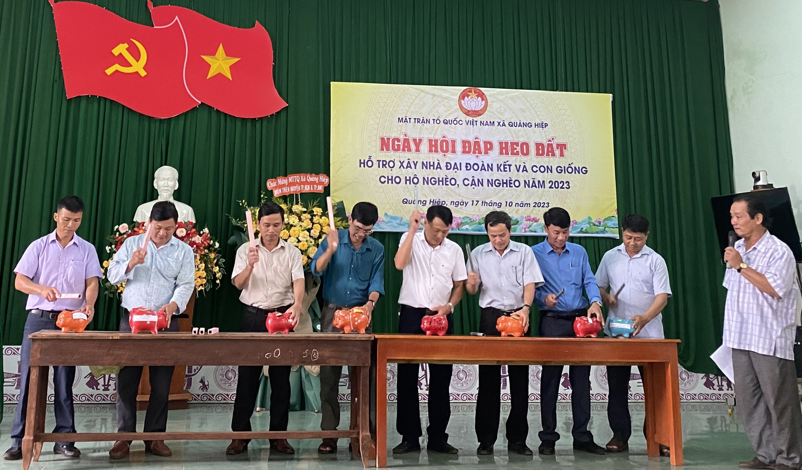 Xã Quảng Hiệp thu được gần 97 triệu đồng từ ngày hội “Đập heo đất tiết kiệm” năm 2023