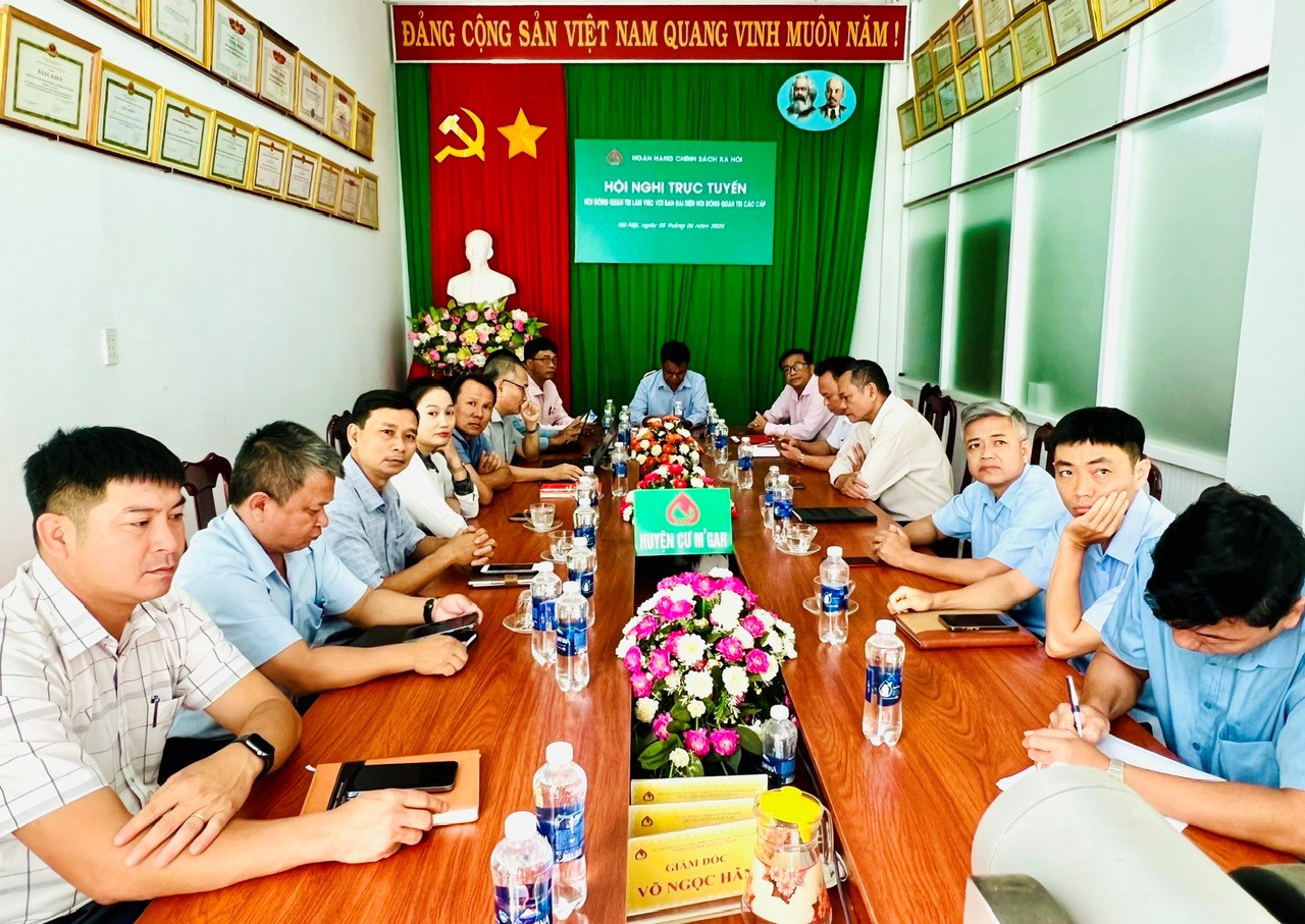 Hội nghị trực tuyến Hội đồng quản trị NHCSXH với Ban đại diện HĐQT NHCSXH các cấp