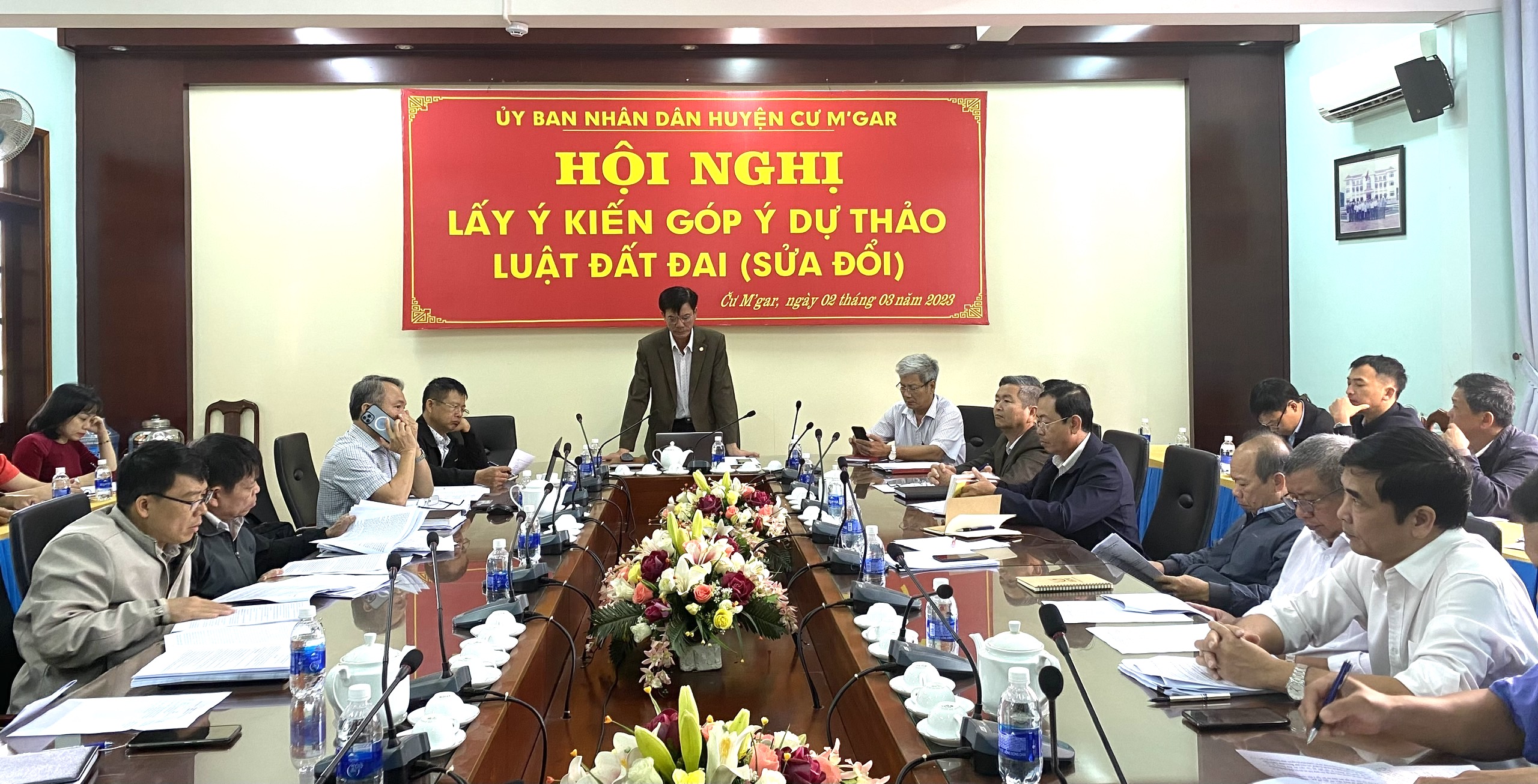 UBND huyện Čư M'gar tổ chức hội nghị lấy ý kiến góp ý dự thảo Luật đất đai (sửa đổi)