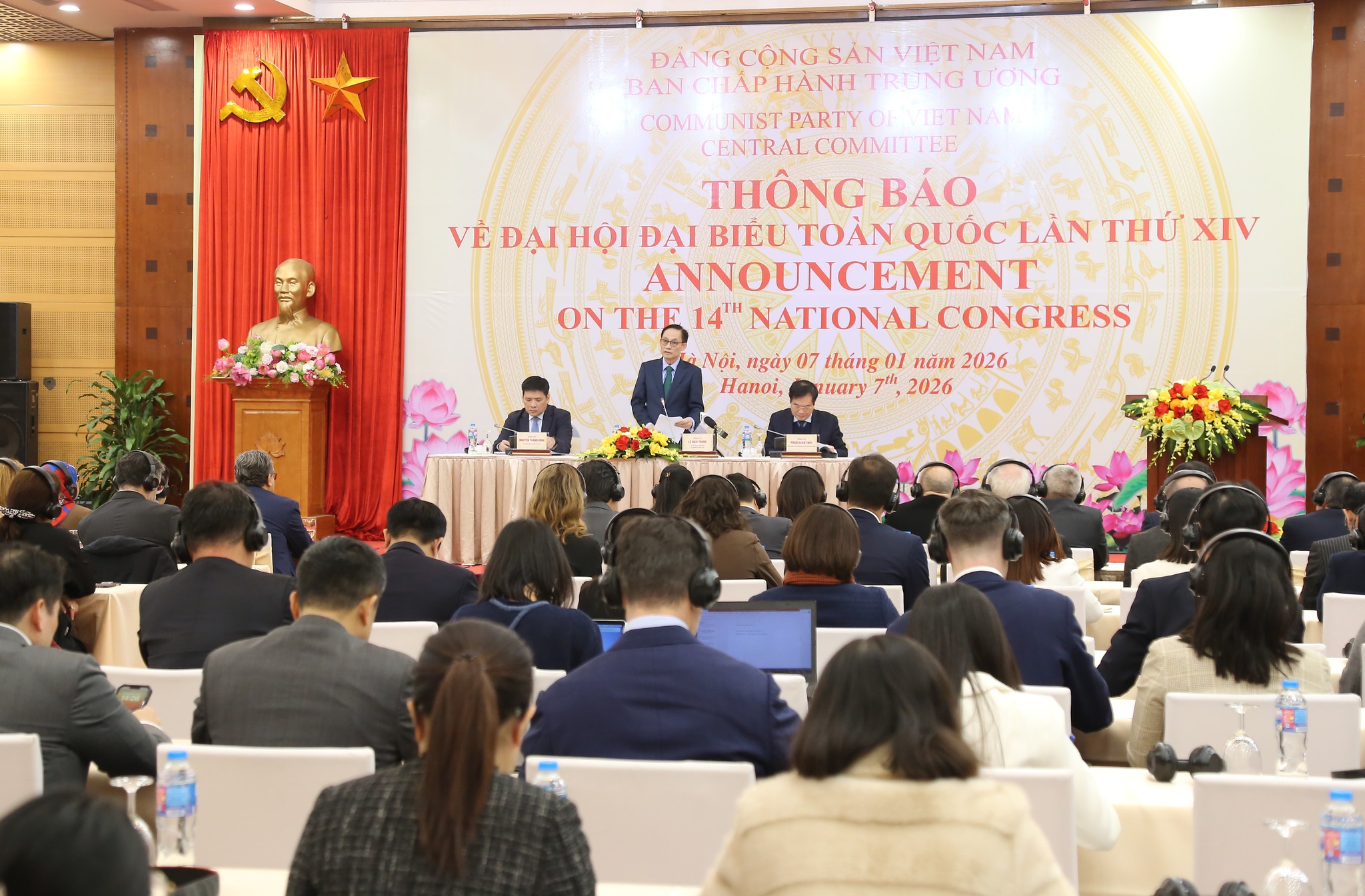 Thông báo về Đại hội đại biểu toàn quốc Đảng Cộng sản Việt Nam lần thứ XIV tới các cơ quan đại diện ngoại giao nước ngoài, các tổ chức quốc tế tại Việt Nam.